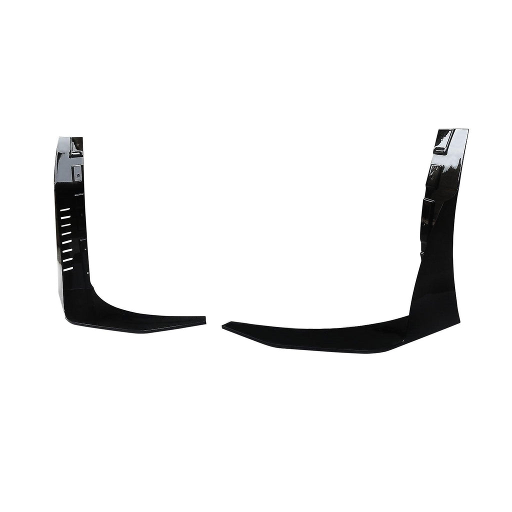 NINTE For 2014 - 2019 Chevrolet Corvette C7 Z06 Z07 Front Splitter Extension Winglets ABS Painted Front Bumper Corner Spoiler - NINTE