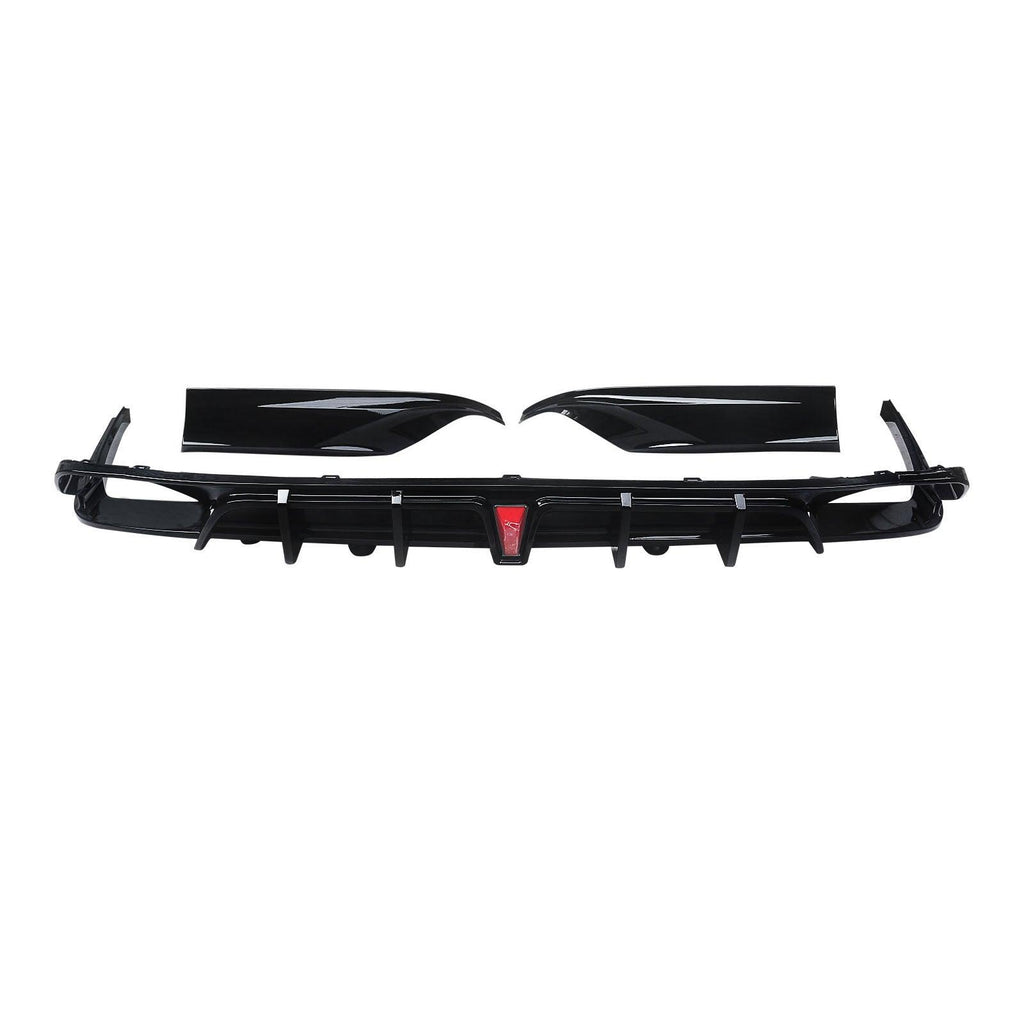 NINTE For 2018 - 2022 Honda Accord Rear Diffuser with LED Brake Light Apron Spats ABS Painted Rear Lip - NINTE