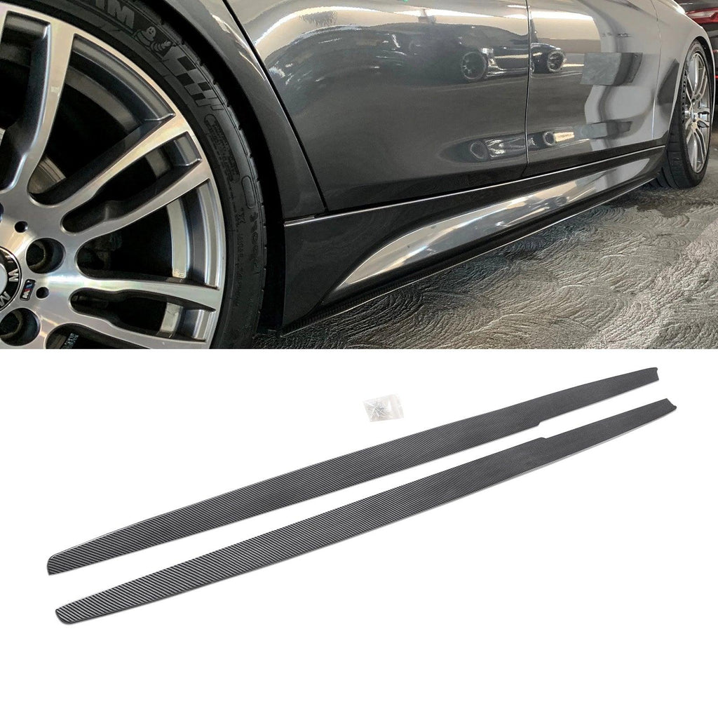 NINTE For 2012 - 2018 BMW 3 Series F30 M Sport Side Skirts Extension Panel Splitter - NINTE