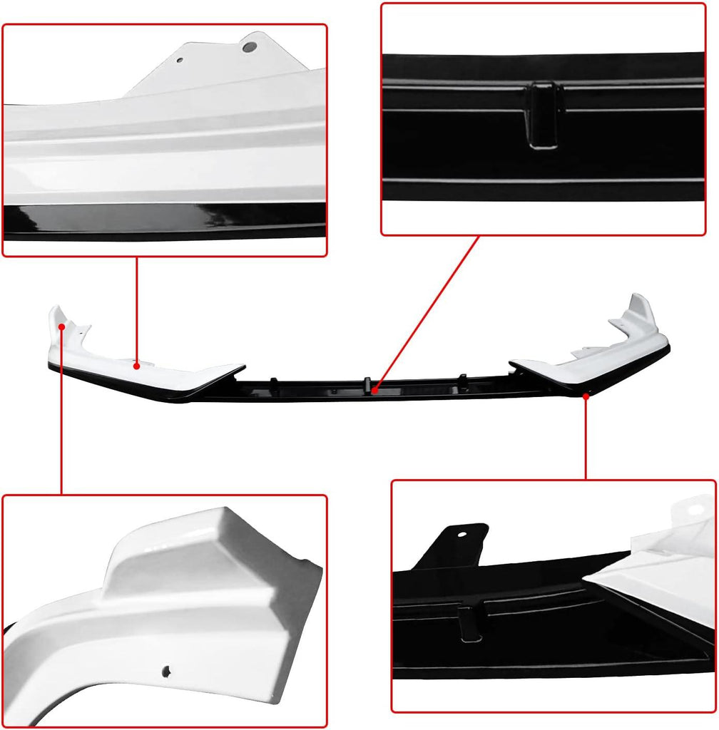 NINTE For 2021 - 2022 Honda Accord ABS 3Pcs Front Lip Front Bumper Lip Splitters - NINTE