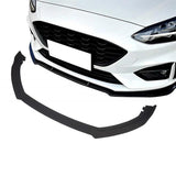 NINTE Ford Focus ST-Line 2019 3 PCS ABS Front Bumper Lip Body Kit Spoiler Splitter
