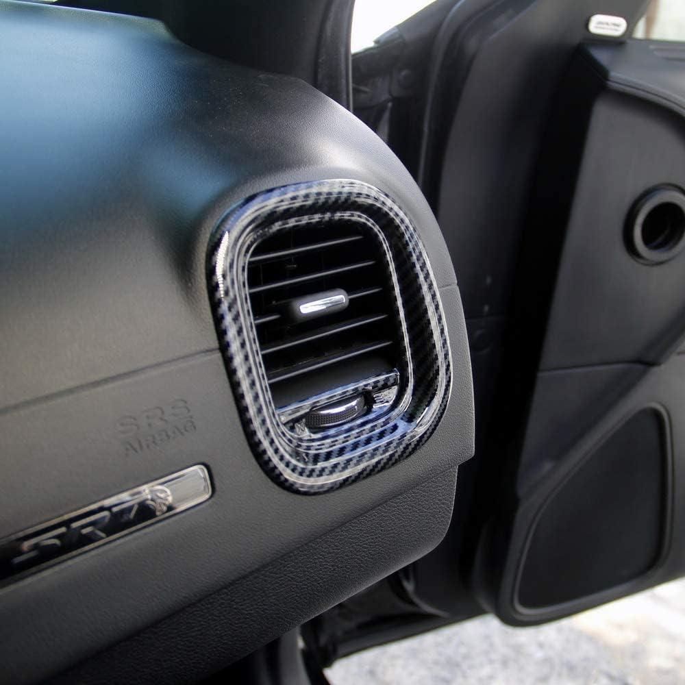 NINTE Air Vent Cover Fit For 2015 - 2023 Dodge Charger SRT RT SXT AC Outlet Trim Strip Car Air Conditioner kit Carbon Fiber ABS Air Outlet Cover Car Vent Outlet Trim Cover - NINTE