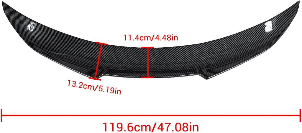 NINTE For 2017 - 2023 Infiniti Q60 ABS Rear Spoiler PSM Style Trunk Spoiler Wing - NINTE