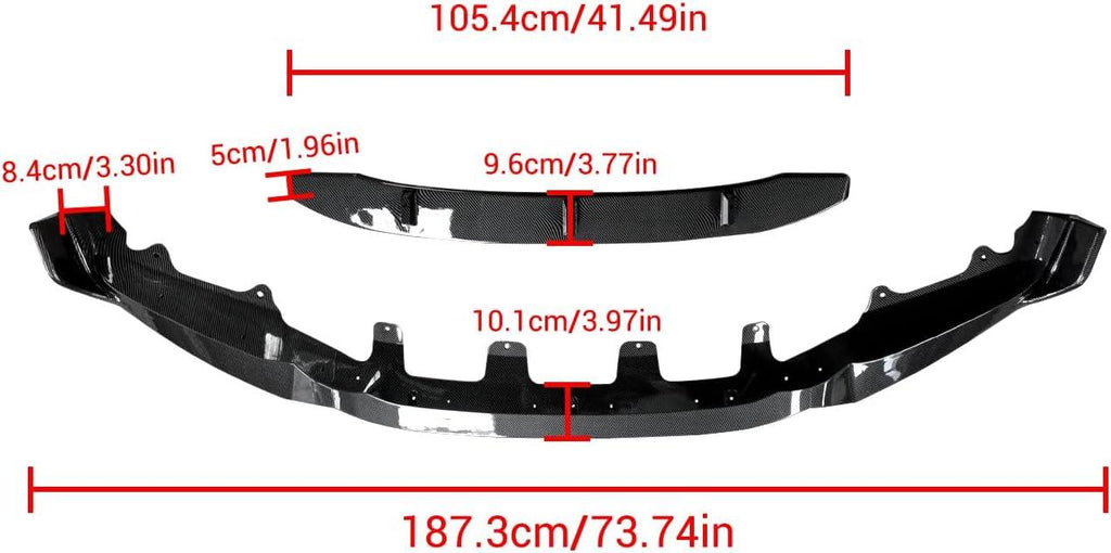 NINTE for 2014 - 2018 BMW F15 X5 M Sport GT - Style Front Lip Front Bumper Lip ABS Front Splitter Air Dam Spoiler Protector - NINTE