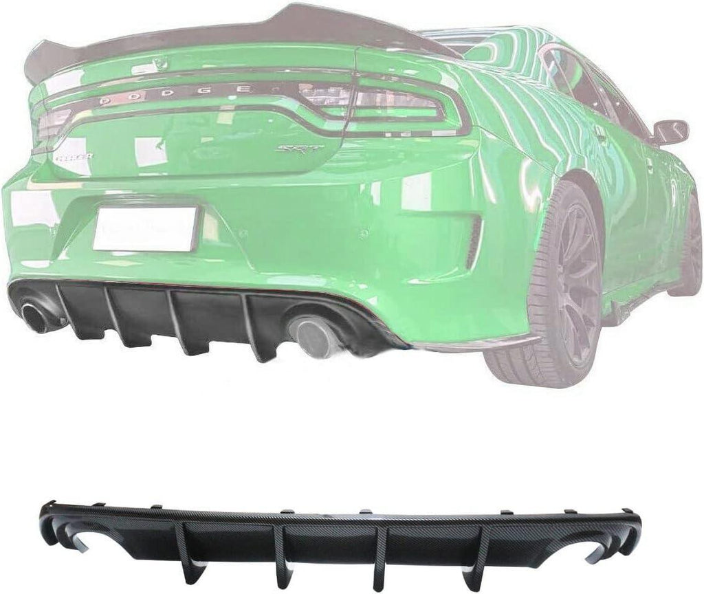 NINTE Rear Bumper For 2015 - 2018 Dodge Charger RT SE SXT GT 2015 - 2023 Charger SXT Rear Diffuser Lip - NINTE