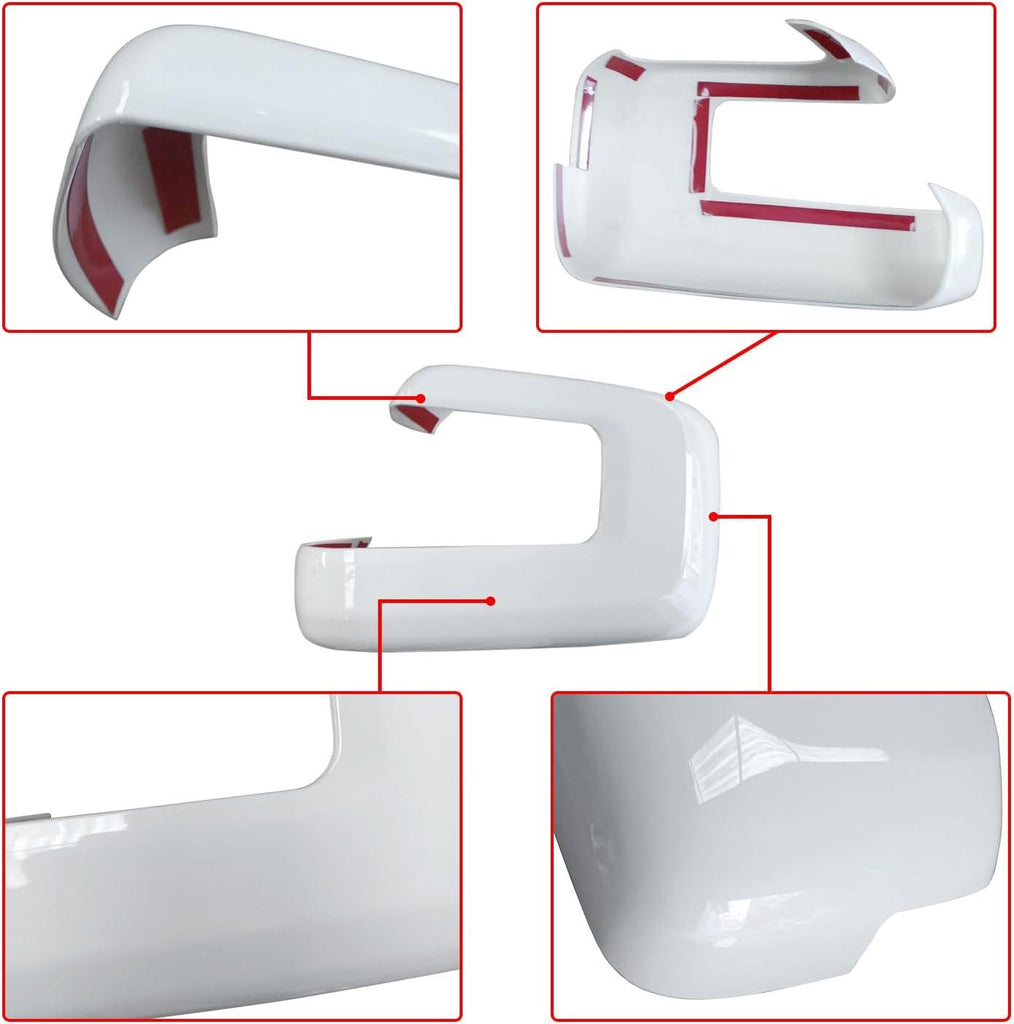 NINTE For 2021 - 2025 Ford F150 Mirror COVERS Overlays With Signal Hole WHITE - NINTE