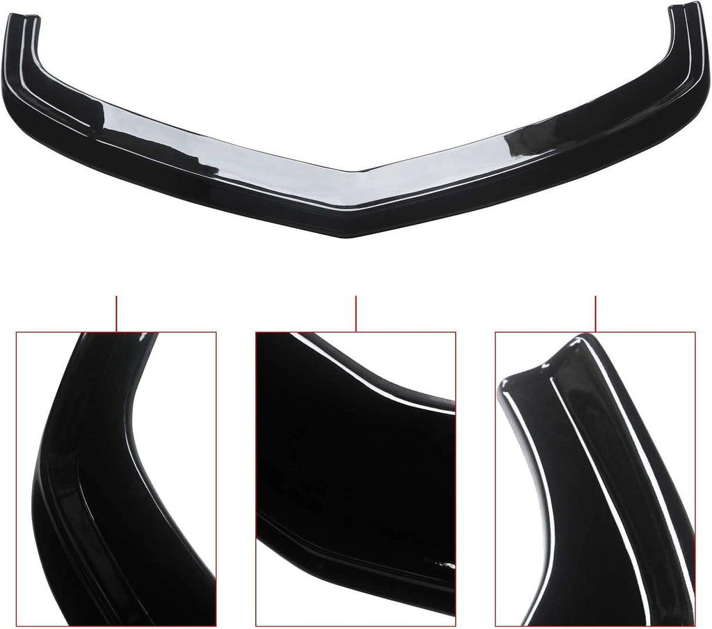 NINTE One - Piece Front Bumper Lip Compatible with 2010 - 2013 Chevy Camaro SS V8 ZL1 Style ABS Bodykit Spoiler Splitter - NINTE