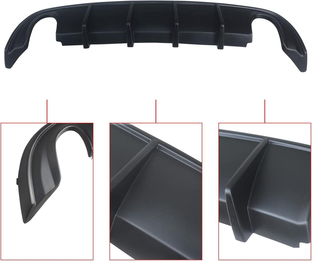 NINTE Rear Bumper For 2015 - 2018 Dodge Charger RT SE SXT GT 2015 - 2023 Charger SXT Rear Diffuser Lip - NINTE