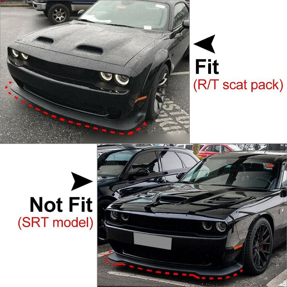 NINTE For 2015 - 2023 Dodge Challenger Scat Pack 2019 - 2023 R/T GT Front Lip Bumper Guard Front Splitter 2PCs - NINTE