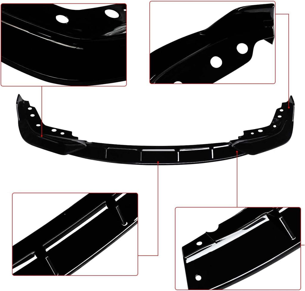 NINTE For 2019 - 2023 BMW 3 Series G20 G28 Front Lip M - Sport ABS Painted Gloss Black Front Splitter Bumper Lip spoiler 3Pcs - NINTE
