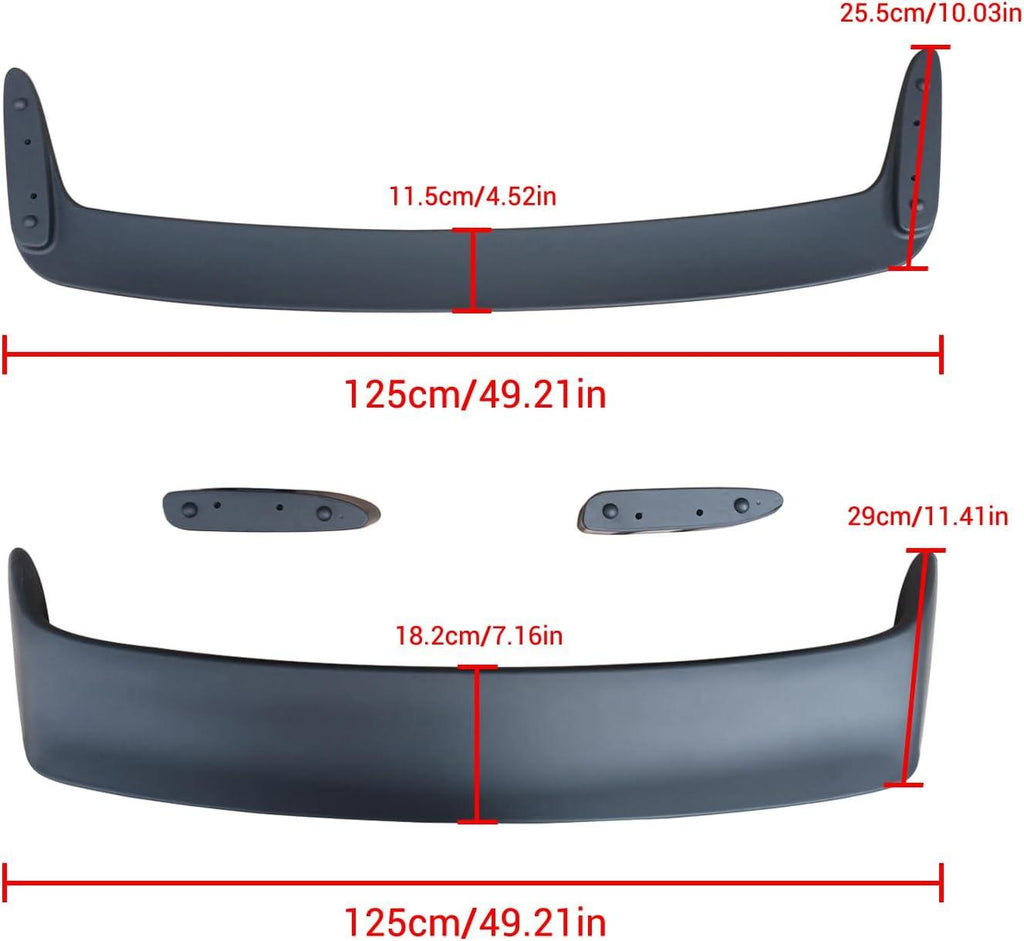 NINTE Rear Spoiler Fit for 1992 - 1998 3 Series E36 1994 - 1999 E36 M3 ZR1 Extended Style ABS Painted Rear Trunk Spoiler Splitter Rear Wing - NINTE