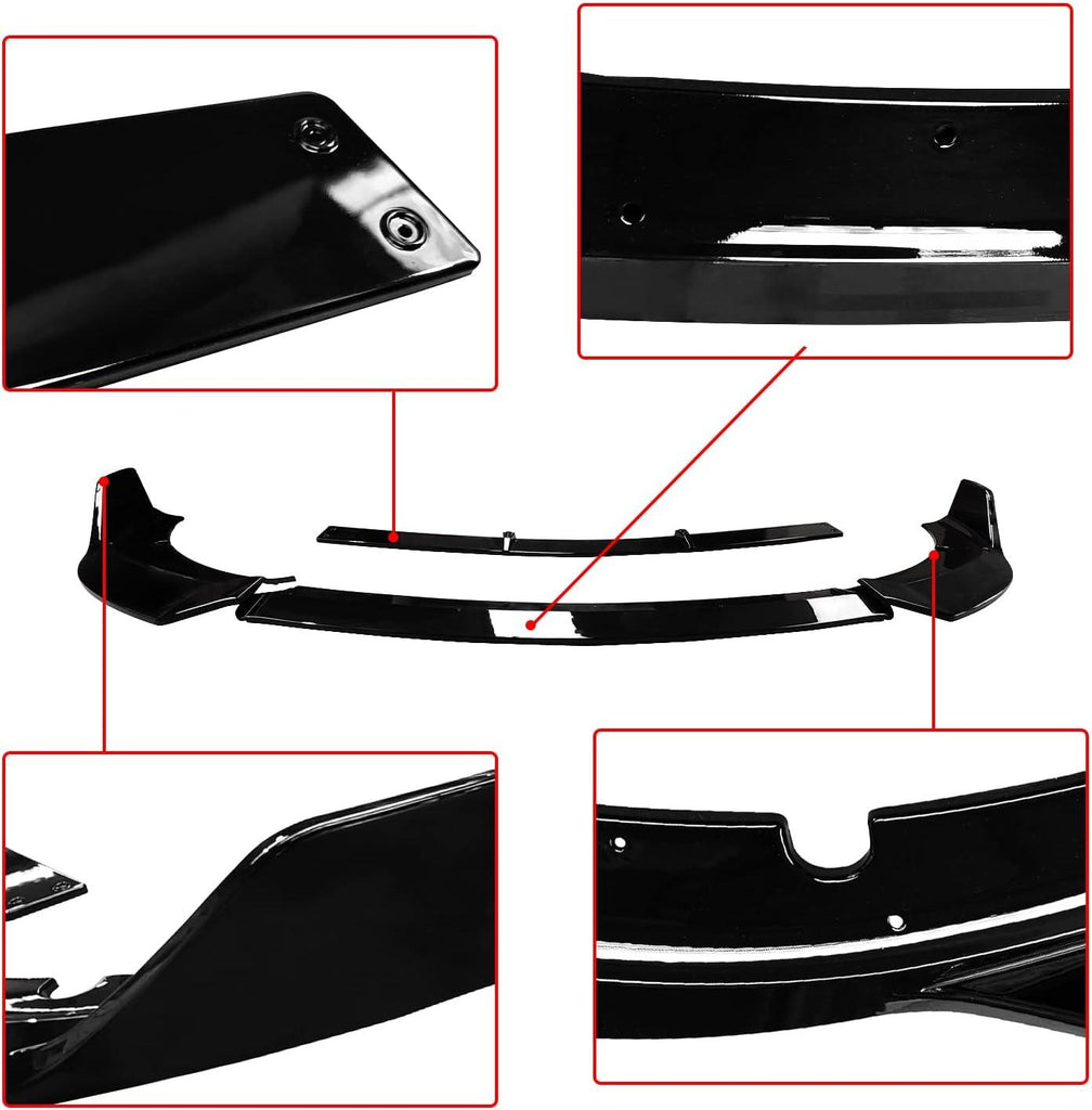 NINTE For 2020 - 2023 Dodge Charger Widebody ABS 4PCs Front Lip Front Bumper Lip Splitter - NINTE