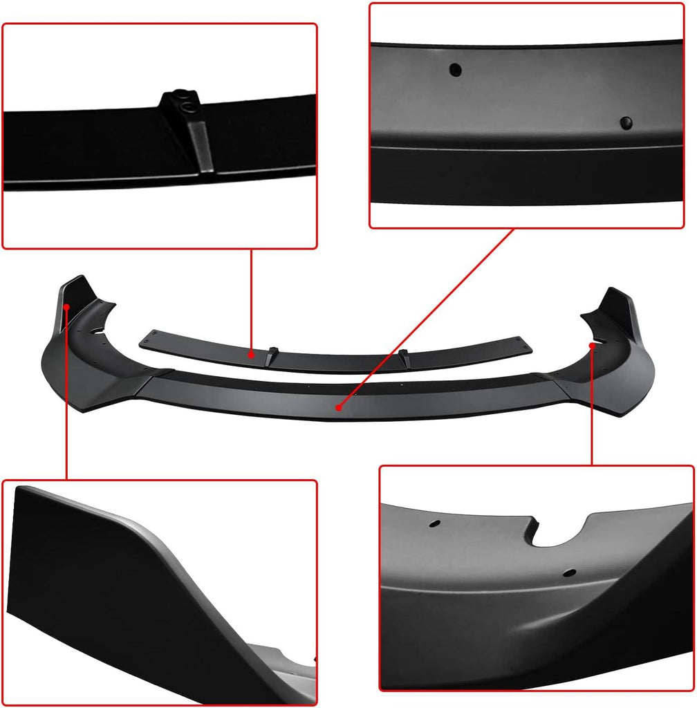 NINTE For 2020 - 2023 Dodge Charger Widebody ABS 4PCs Front Lip Front Bumper Lip Splitter - NINTE