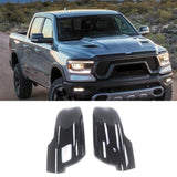 NINTE For 2019-2025 Dodge Ram 1500 ABS Side Mirror Covers Mirror Overlays With Turn Signal Cut Outs