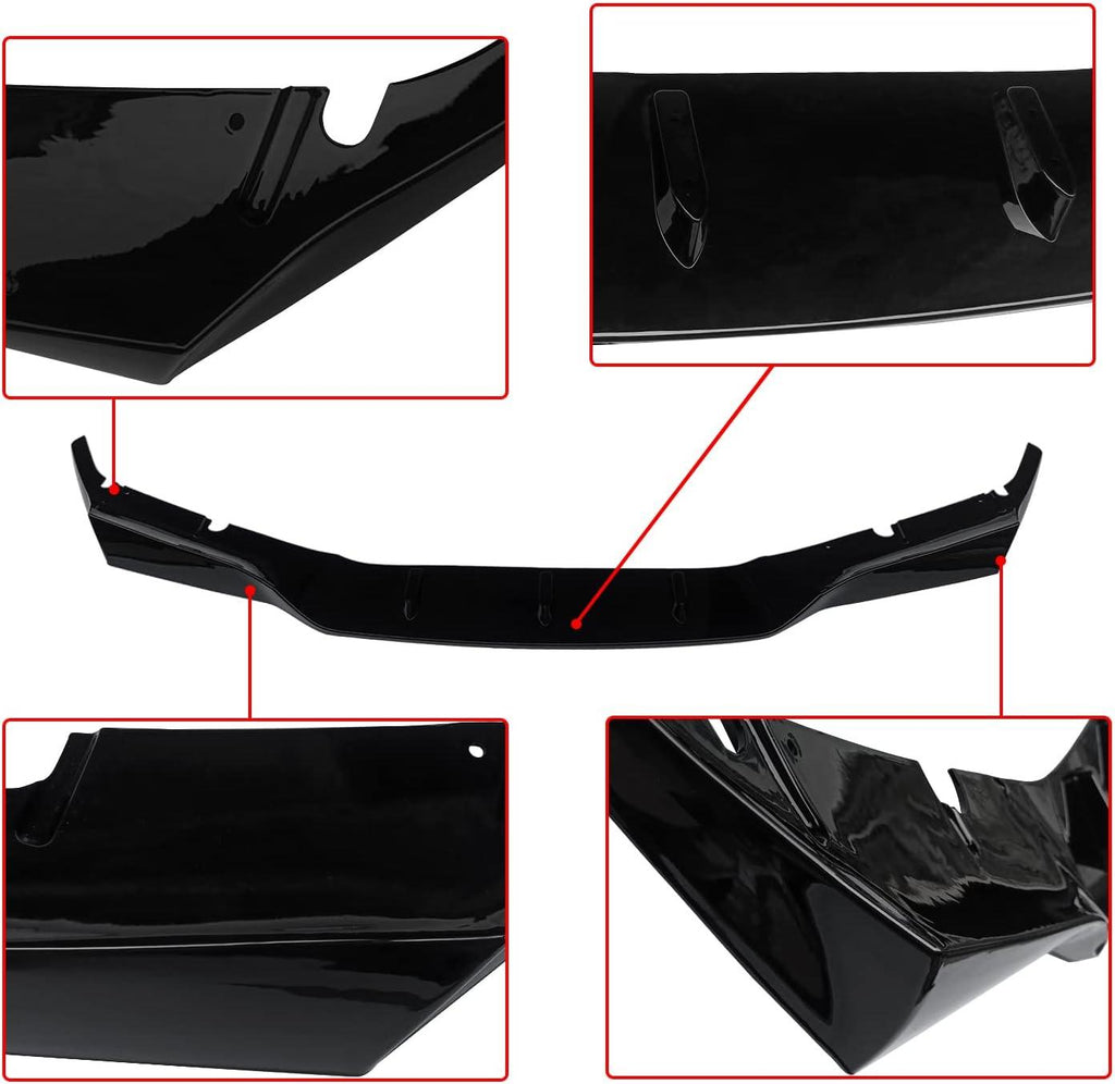 NINTE for 2018 - 2020 BMW F90 M5 Front Bumper Lip R Style F90 M5 Extension 1 Piece Style - NINTE