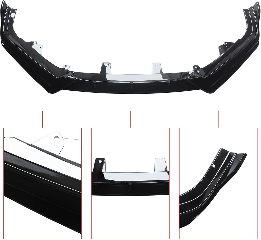 NINTE For 2021 - 2022 Honda Accord ABS 3Pcs Front Lip Front Bumper Lip Splitters - NINTE