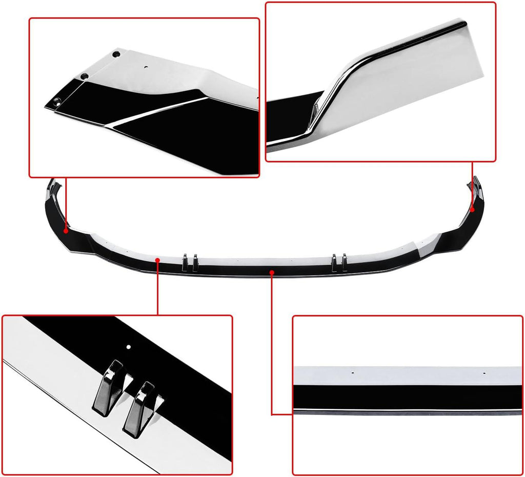 NINTE For 2022 - 2024 8Y Gen. Audi A3 S - Line S3 Sedan Front Lip ABS Painted Lower Bumper Splitter - NINTE