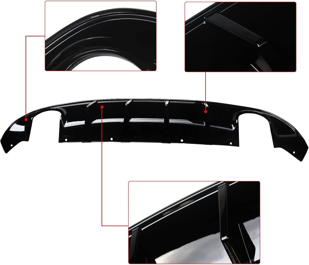 NINTE Rear Bumper For 2015 - 2018 Dodge Charger RT SE SXT GT 2015 - 2023 Charger SXT Rear Diffuser Lip - NINTE