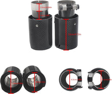 Charger l'image dans la galerie, NINTE Exhaust Tip Universal For BMW M Performance Stainless Steel and Glossy Real Car Tail Pipe 2.48“ Inlet 3.6” Outlet 7" Length 2PCS - NINTE