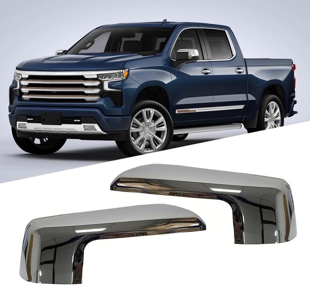 NINTE Mirror Caps For 2014 - 2020 Chevrolet Silverado 1500 GMC Sierra 1500 Top Half Covers - NINTE