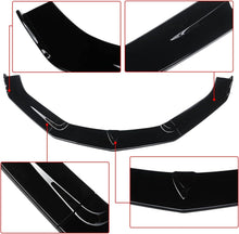 Load image into Gallery viewer, NINTE Front Lip for 2016 - 2021 ChevroletCamaro SS / 2019 - 2021 LS LT RS 3 Pieces Front Bumper Lip Spoiler Splitters - NINTE