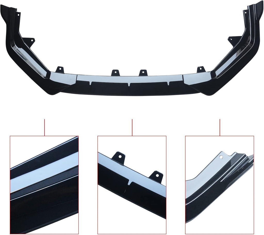 NINTE For 2022 - 2024 11th Honda Civic Front Lip ABS Front Bumper Splitter Body Spoiler - NINTE