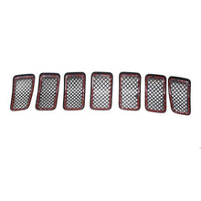 Load image into Gallery viewer, Ninte For 2019 - 2021 Jeep Cherokee 7 PCS ABS Front Mesh Grill Cover - Painted Gloss Black Grille - NINTE