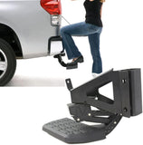 NINTE BedStep For 2015-2020 Ford F-150 Folding Truck Step Retractable Bumper Tailgate Exterior Accessories Hitch Steps Black