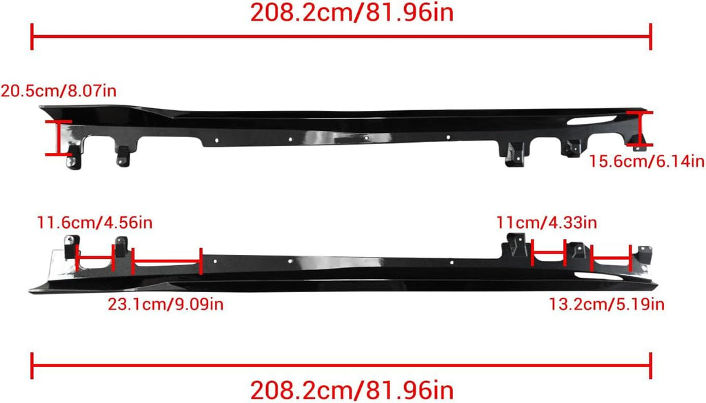 NINTE Side Skirts for 2019 - 2025 BMW G05 X5 M Sport ABS Painted Side Extension Bottom Line Full Length - NINTE
