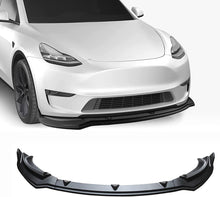 Charger l'image dans la galerie, NINTE For 2020 - 2024 Tesla Model Y Front Bumper Lip ABS 3pcs Front Lower Chin Splitter - NINTE