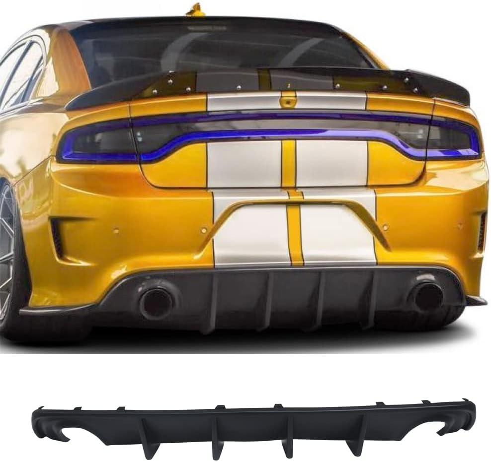 NINTE Rear Bumper For 2015 - 2018 Dodge Charger RT SE SXT GT 2015 - 2023 Charger SXT Rear Diffuser Lip - NINTE