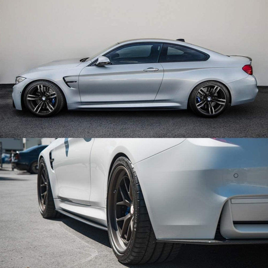 NINTE For 2014 - 2020 BMW F32 F33 F36 4 Series M - Sport Rocker Panel Extension Lips Side Skirts - NINTE