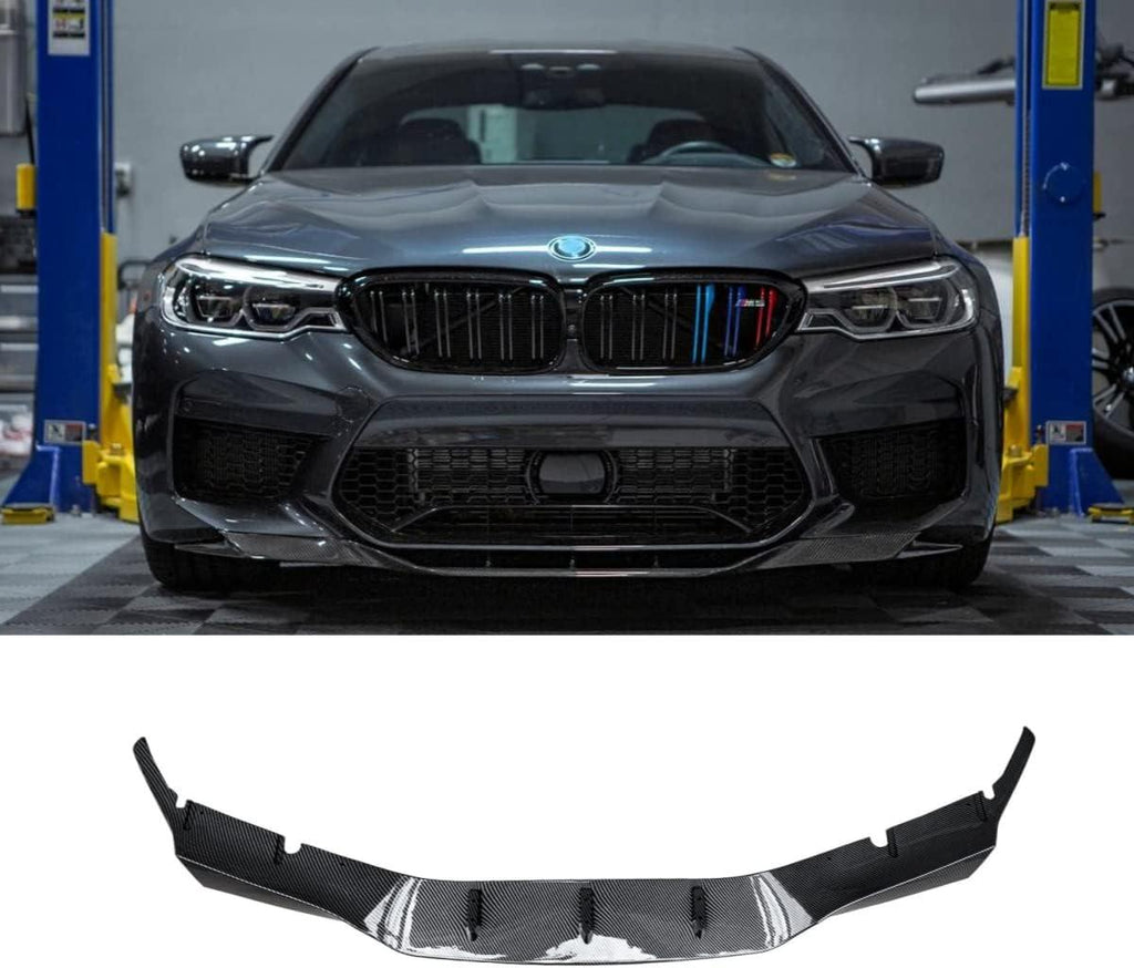 NINTE for 2018 - 2020 BMW F90 M5 Front Bumper Lip R Style F90 M5 Extension 1 Piece Style - NINTE