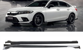 NINTE For 2022 - 2025 Honda Civic 11th Gen Side Skirts ABS Side Rocker Panel Extension Lips - NINTE