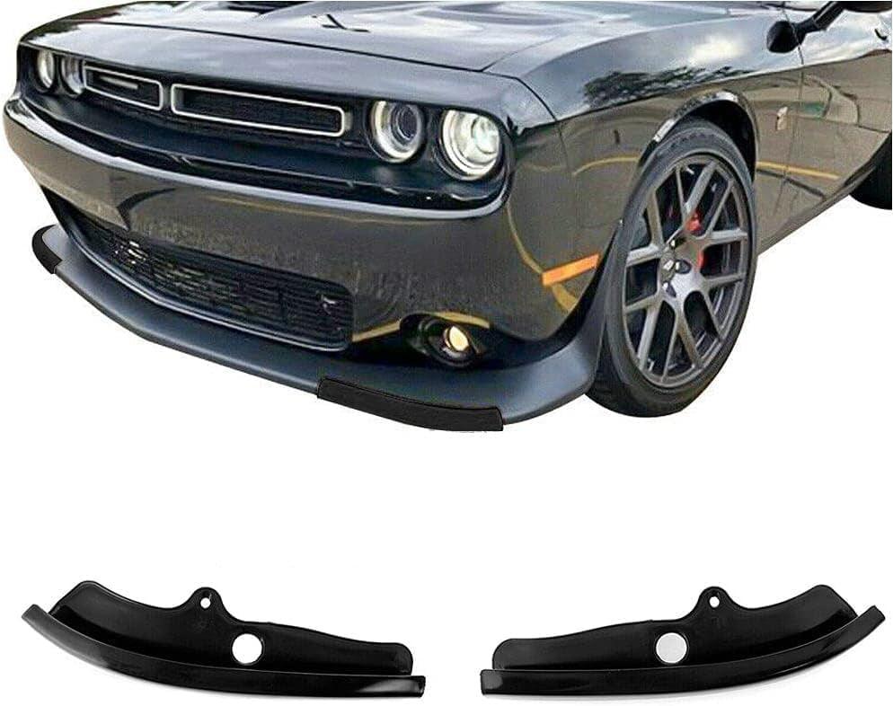 NINTE For 2015 - 2023 Dodge Challenger Scat Pack 2019 - 2023 R/T GT Front Lip Bumper Guard Front Splitter 2PCs - NINTE