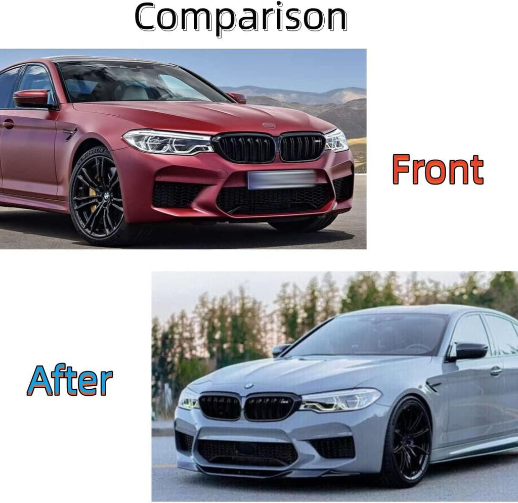 NINTE for 2018 - 2020 BMW F90 M5 Front Bumper Lip R Style F90 M5 Extension 1 Piece Style - NINTE