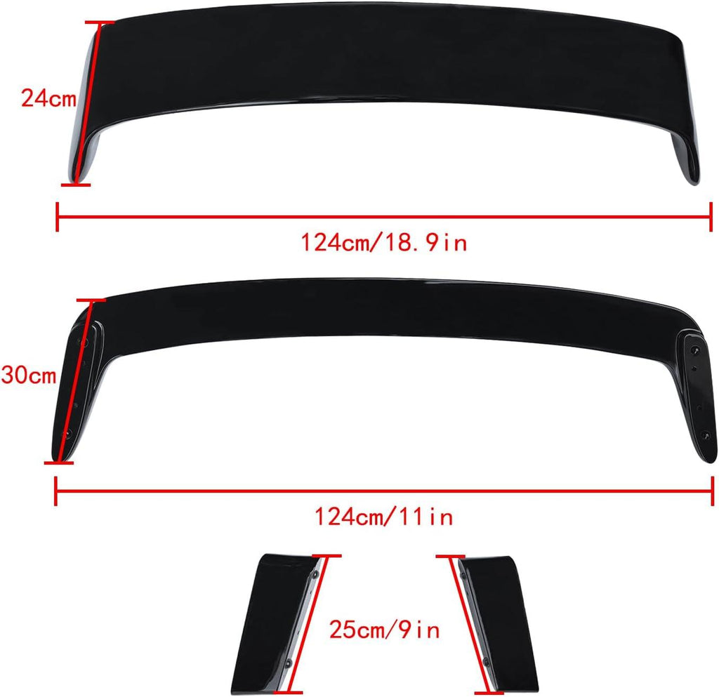 NINTE Rear Spoiler Fit for 1992 - 1998 3 Series E36 1994 - 1999 E36 M3 ZR1 Extended Style ABS Painted Rear Trunk Spoiler Splitter Rear Wing - NINTE