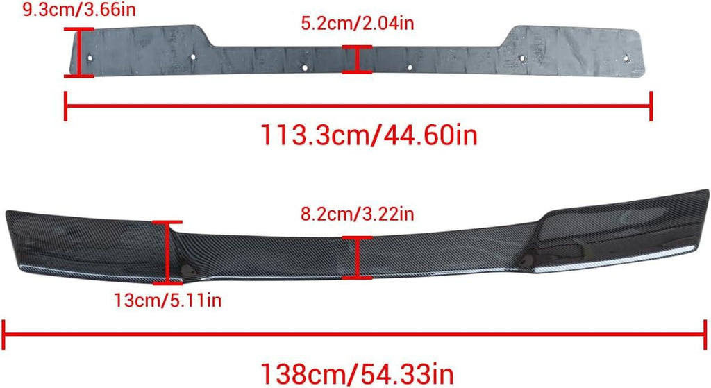NINTE for Chevy Chevrolet Corvette C5 1997 - 2004 ZR1 Rear Spoiler Extended Style ABS Painted Rear Trunk Spoiler Bodykit Rear Wing with Acrylic Panel - NINTE