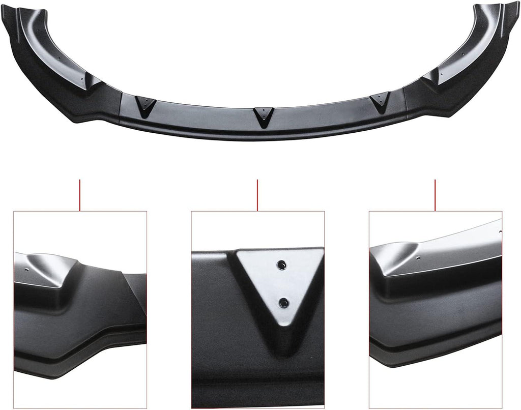 NINTE For 2020 - 2024 Tesla Model Y Front Bumper Lip ABS 3pcs Front Lower Chin Splitter - NINTE