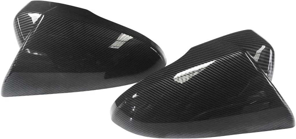 NINTE For 2013 - 2020 Ford Fusion Mondeo Painted Mirror Cover Mirror Caps Gloss Black Carbon Fiber - NINTE