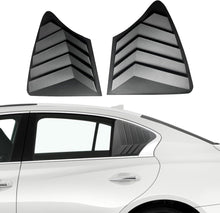 Cargar imagen en el visor de la galería, NINTE Rear Side Window Louvers for 2014 - 2024 Infiniti Q50 Air Vent Scoop Shades Cover Blinds Trim Exterior Accessories Sport Style 2pcs - NINTE
