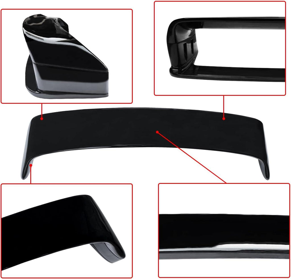 NINTE Rear Spoiler Fit for 1992 - 1998 3 Series E36 1994 - 1999 E36 M3 ZR1 Extended Style ABS Painted Rear Trunk Spoiler Splitter Rear Wing - NINTE