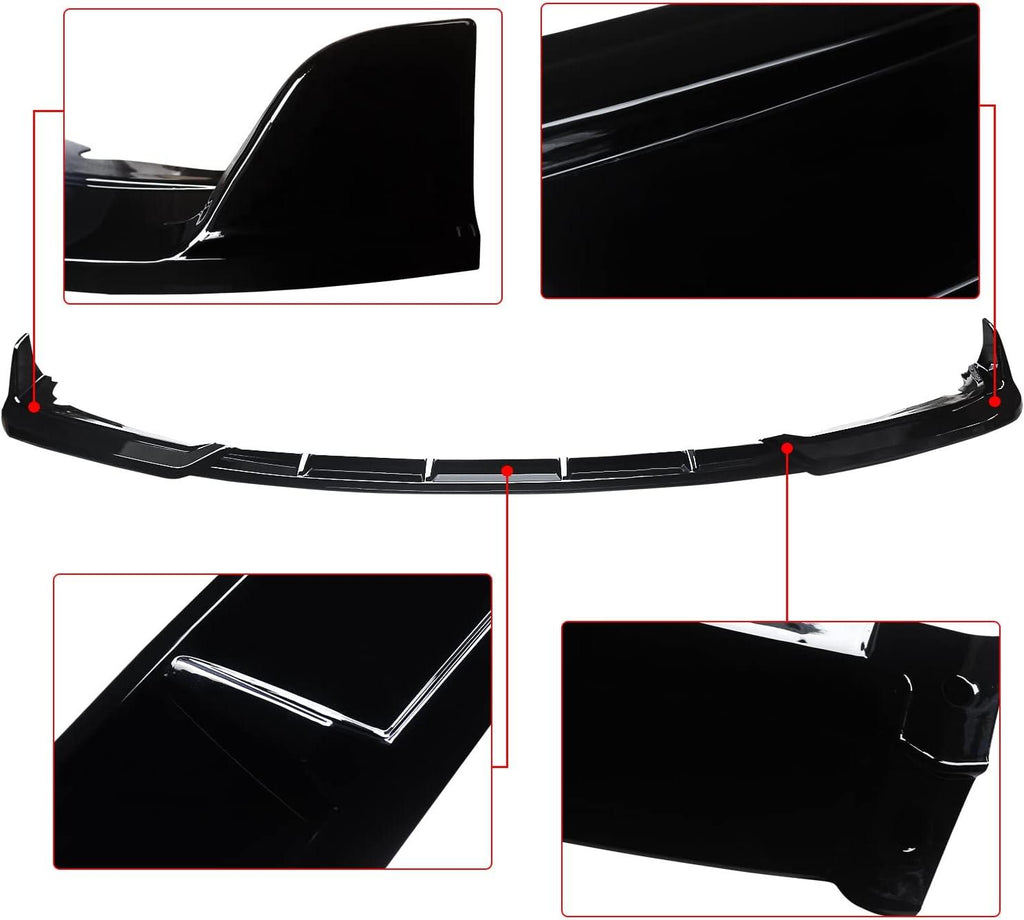 NINTE For 2019 - 2021 Honda Civic Sedan 10th Gen FC1/FC2/FC5 Facelift Front Bumper Lip Splitter 3 Pieces PP Painted - NINTE