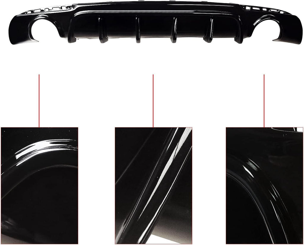 NINTE For 2015 - 2023 Chrysler 300 SRT Exhaust Shark Fins Rear Diffuser Rear Bumper Lip - NINTE