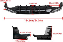 Laden Sie das Bild in den Galerie-Viewer, NINTE Rear Diffuser for 2022 - 2024 11th Honda Civic Hatchback Hybrid ABS Gloss Black Painted Bumper Diffuser Lip Body Kits - NINTE