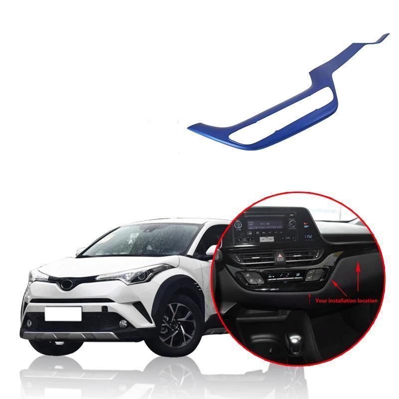 Toyota C HR 2017 2019 ABS Blue Center Control Switch Panel Decoration Cover
