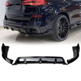 NINTE For 2019-2025 BMW G05 X5 Rear Diffuser M Sport ABS Painted Rear Bumper Lip