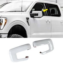 Load image into Gallery viewer, NINTE Mirror Covers For 2021 - 2025 Ford F - 150 without Turn Signal Hole WHITE/Red - NINTE