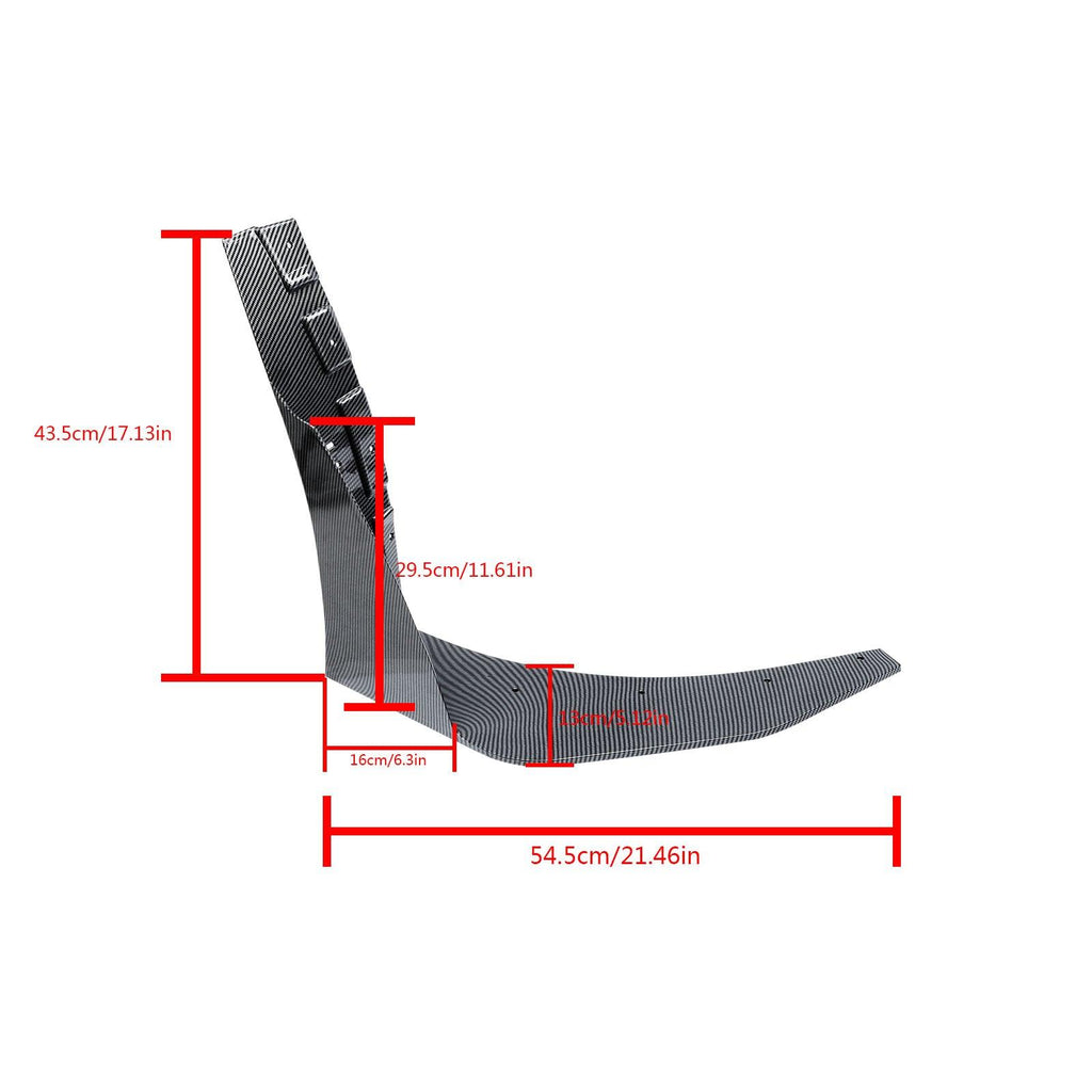 NINTE For 2014 - 2019 Chevrolet Corvette C7 Z06 Z07 Front Splitter Extension Winglets ABS Painted Front Bumper Corner Spoiler - NINTE