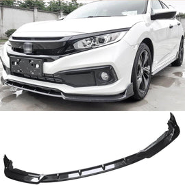 NINTE For 2019 - 2021 Honda Civic Sedan 10th Gen FC1/FC2/FC5 Facelift Front Bumper Lip Splitter 3 Pieces PP Painted - NINTE